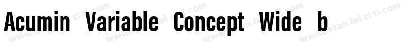 Acumin Variable Concept Wide bold i字体转换